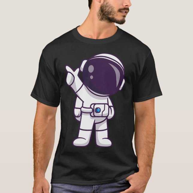 Funny Astronaut T Shirt (Framsida)