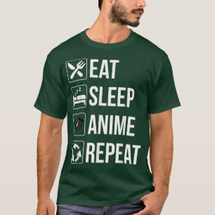 Funny Ät viloläge Anime Repetera T Shirt