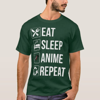 Funny Ät viloläge Anime Repetera T Shirt