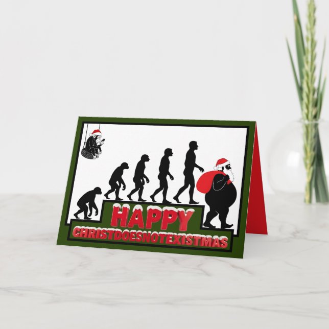 Funny atheist Christmas card Kort (Framsida)