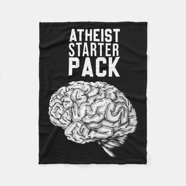 Funny Atheist Starter Pack - Atheist Christian Des Fleecefilt (Framsidan)