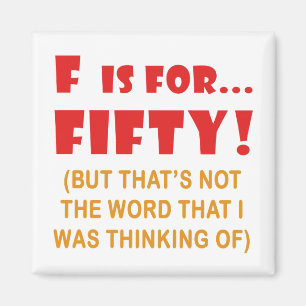 Funny Attitude 50:e födelsedagsgåva Magnet