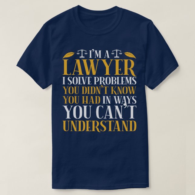 Funny Attorney Law Advyer T Shirt (Design framsida)