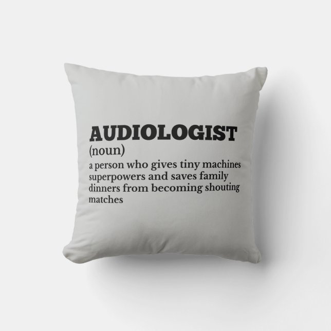 Funny Audiologidefinition Kudde (Framsida)