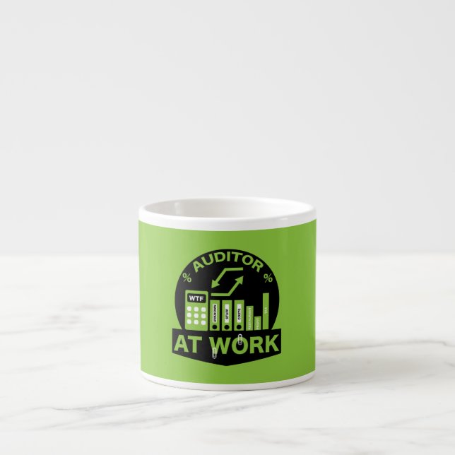 Funny Auktoriserad Auditor Gift Espressomugg (Framsidan)