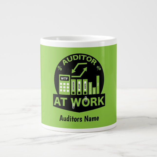 Funny Auktoriserad Auditor Gift Jumbo Mugg (Framsidan)