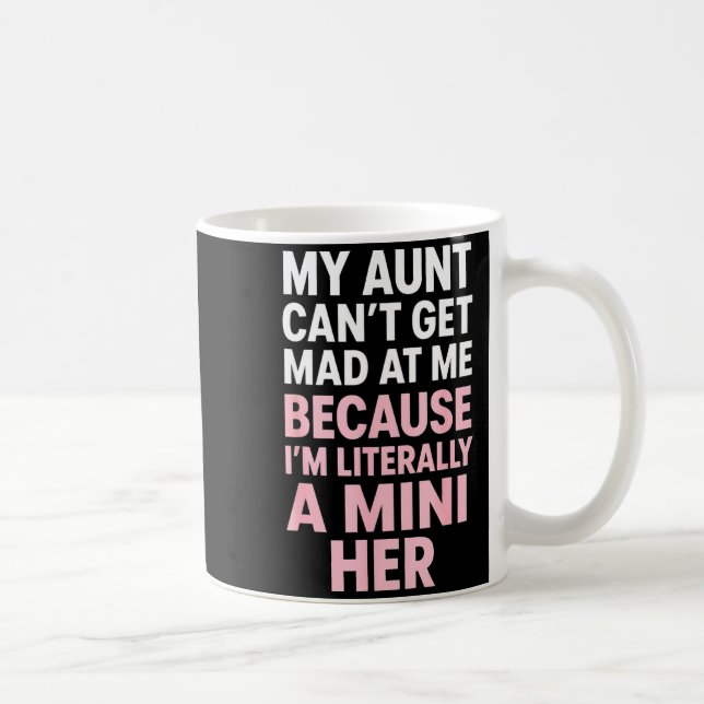 Funny Aunt Niece Mini Her Matching Family Quote  Kaffemugg (Höger)