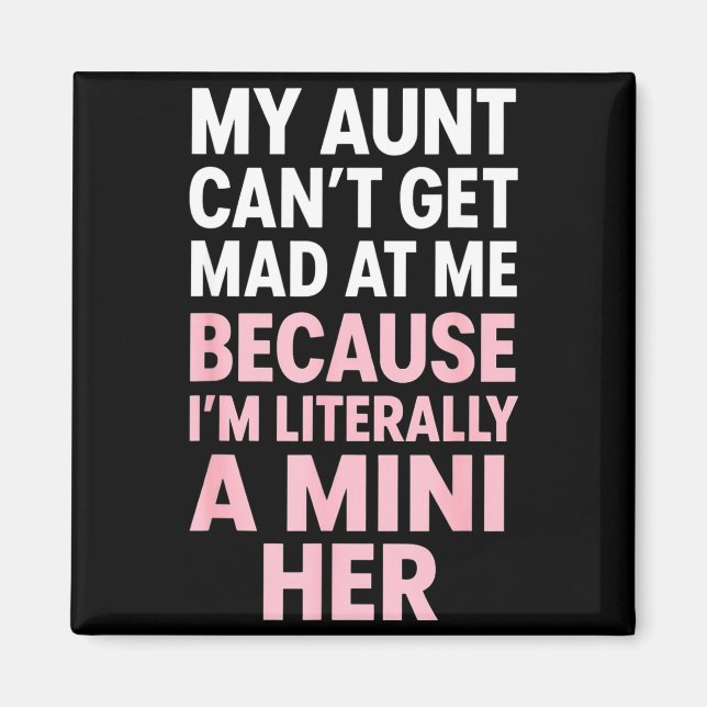 Funny Aunt Niece Mini Her Matching Family Quote  Magnet (Framsidan)