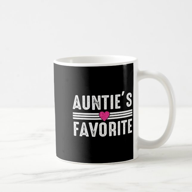 Funny Auntie'ss Favorite Son Daughter I'm Auntie's Kaffemugg (Höger)