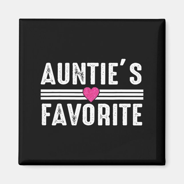 Funny Auntie'ss Favorite Son Daughter I'm Auntie's Magnet (Framsidan)