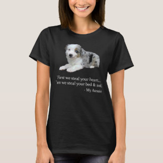 Funny Aussie Graphic - Blue Merle Australian Sheph T Shirt