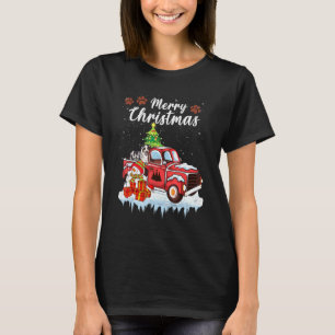 Funny Aussie Hund Red Lastbil jul Snö Julafton Tre T Shirt