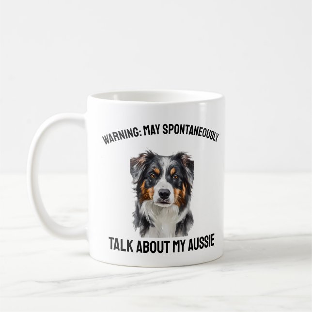 Funny Aussie Hund Talk roligt kaffe mugg Mugg (Vänster)