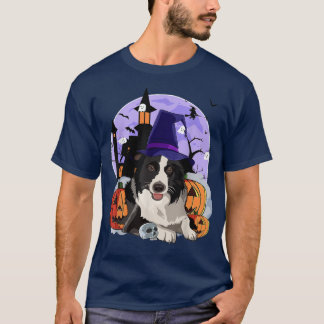 Funny Australian Shepherd Dog Halloween Witch Pump T Shirt