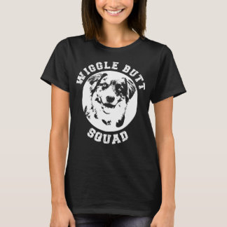 Funny Australian shepherd Wiggle Butt Squad för Au T Shirt
