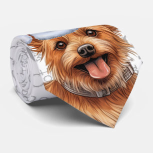 Funny australisk Terrier-jul Hund älskare Slips