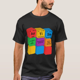 Funny Autism Awareness Inslag Periodic Bord Che T Shirt