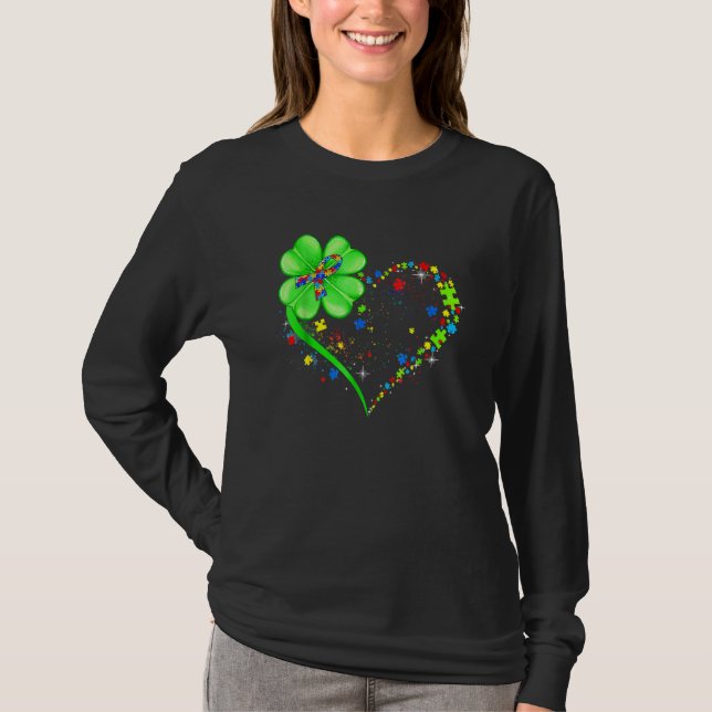 Funny Autism Awareness St patricks day C Autism T Shirt (Framsida)