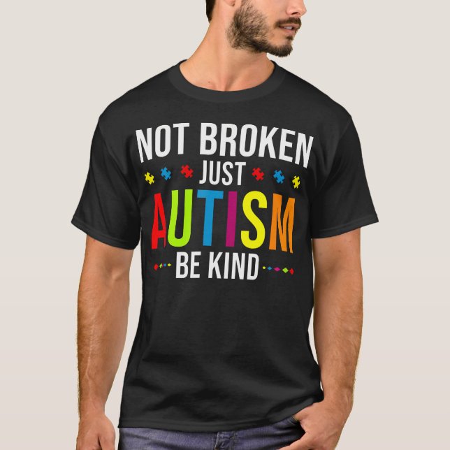 Funny Autism Awareness Support Autistic Youth T Shirt (Framsida)