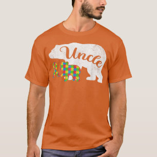 Funny Autism Bear farbror Shirts, Manar Autism Awa T Shirt
