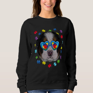 Funny Autism Bernese Mountain Hund Sunglasses Boys T Shirt