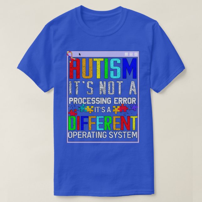 Funny Autism citerar Neurodiversity Awareness Supp T Shirt (Design framsida)