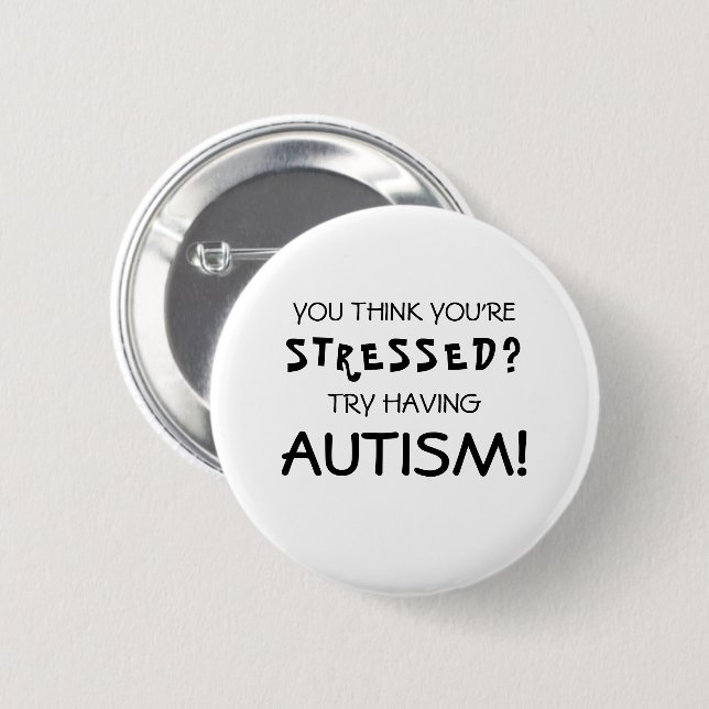 Funny Autism-medvetenhet | ASD Knapp (Framsida & baksida)