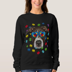 Funny Autism Pitbull Hund Puzzle Sunglasses Boys K T Shirt