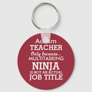 Funny Autism Special Needs Teacher Nyckelring