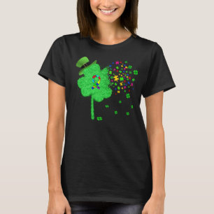 Funny Autism St patricks day Klöver Leprechaun Gif T Shirt
