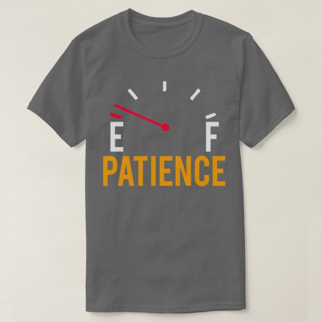 Funny automobile Parody Patience som kör lågbränsl T Shirt (Design framsida)