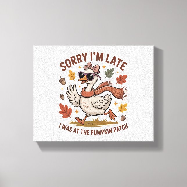 Funny Autumn Goose Canvastryck (Framsida)