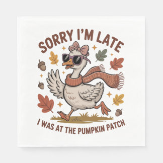 Funny Autumn Goose Pappersservett