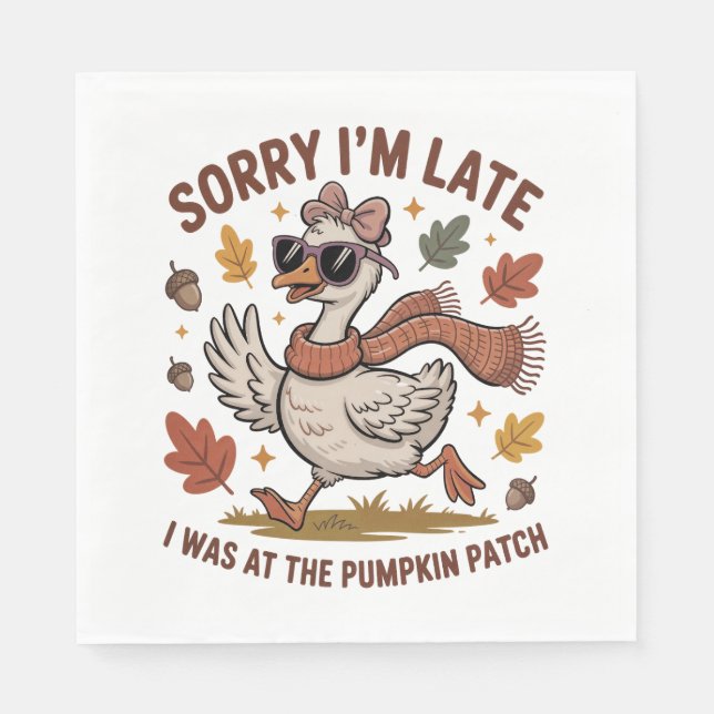 Funny Autumn Goose Pappersservett (Framsidan)