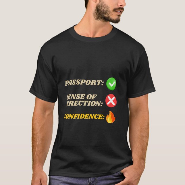 Funny Äventyr Travel T Shirt (Framsida)