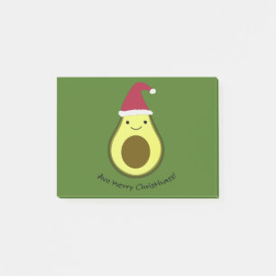 Funny Avo Merry Christhass Avocado Pun Post-it Block