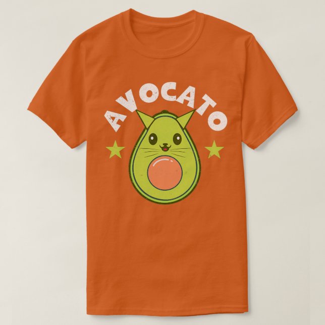 Funny Avocado Älskare Avocato Guacamole Cat Lover  T Shirt (Design framsida)