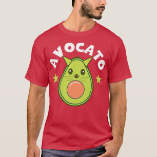 Funny Avocado Älskare Avocato Guacamole Cat Lover T Shirt
