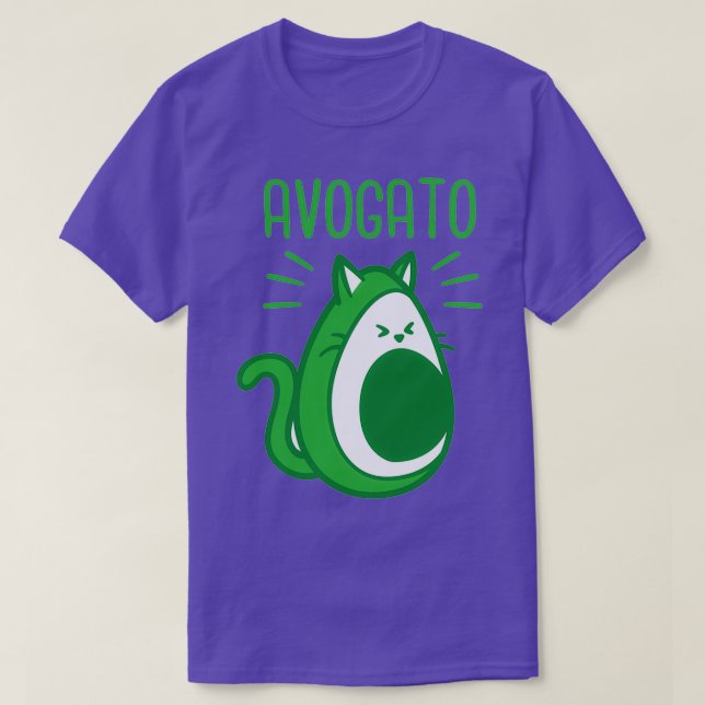 Funny Avocado Älskare Cat Classic TShirt T Shirt (Design framsida)