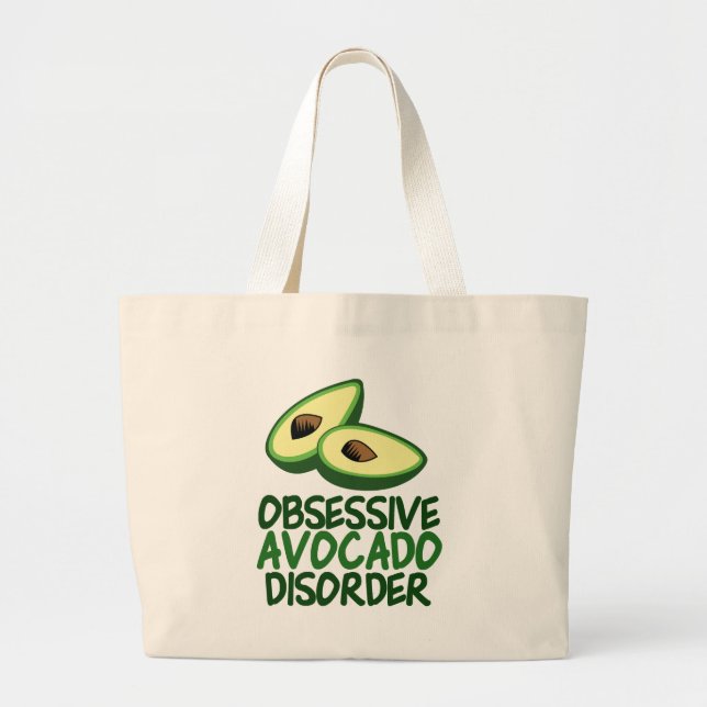 Funny Avocado Älskare Jumbo Tygkasse (Framsidan)