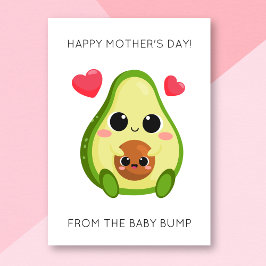 Funny Avocado Baby Bump Mors dag-kort Kort