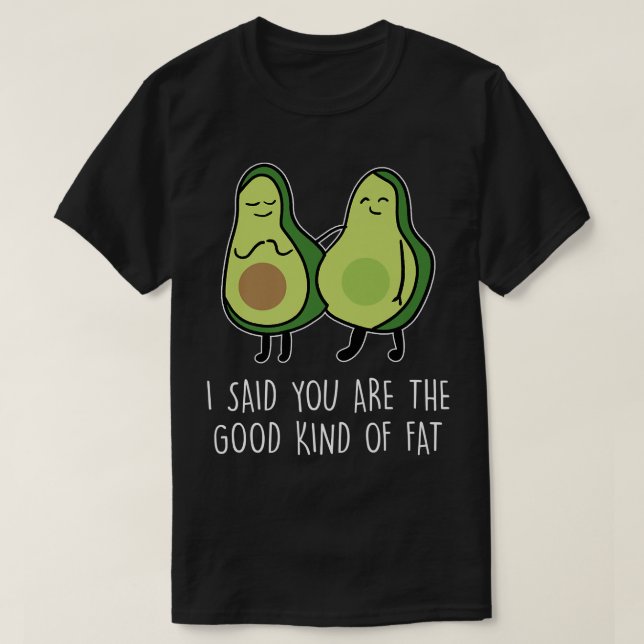 Funny Avocado Bra typ av fettFat People ClothesOb T Shirt (Design framsida)