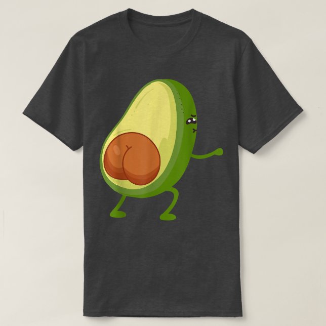 Funny Avocado Butt Squate Glute Workout Cute & S T Shirt (Design framsida)