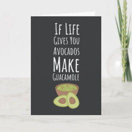 Funny Avocado Cards Fruit Guacamole Modern Trendy Kort