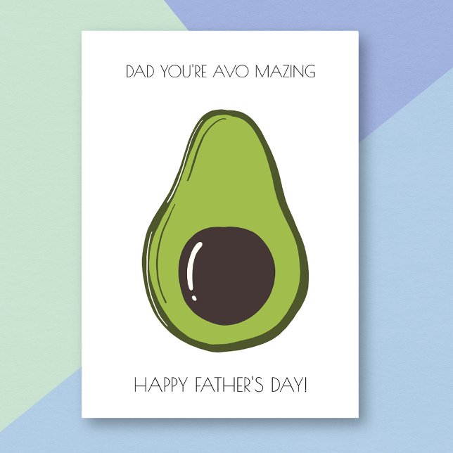 Funny Avocado Fars dag-kort Kort (Skapare uppladdad)