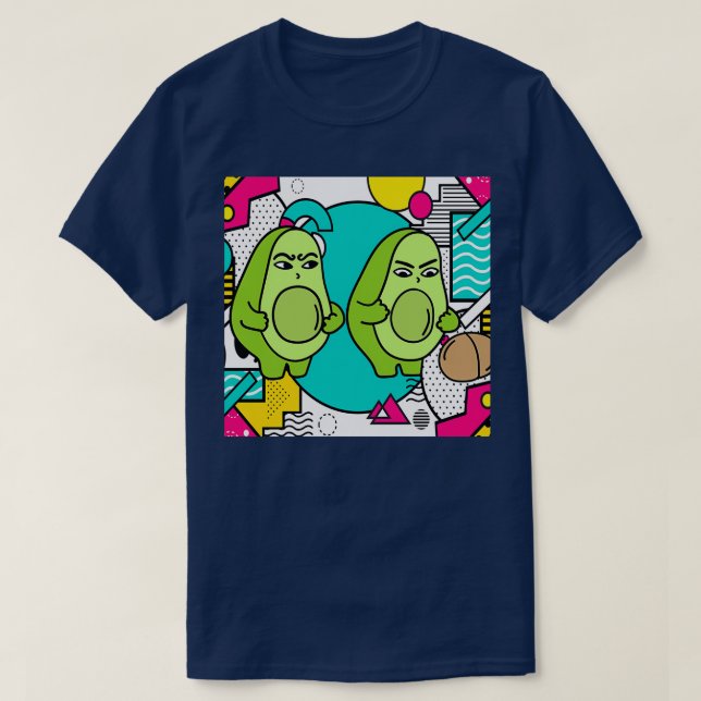 Funny Avocado Fruit 2 T Shirt (Design framsida)