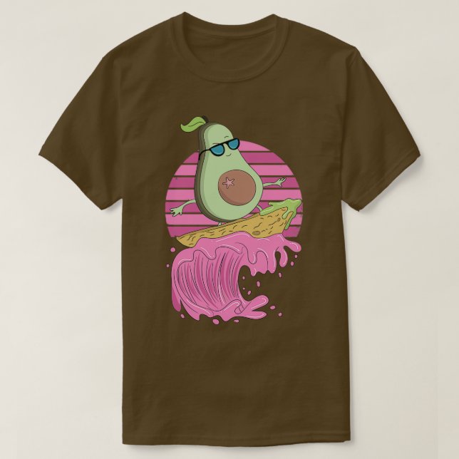 Funny Avocado Funny Surfing Avocado Surfing Avocad T Shirt (Design framsida)
