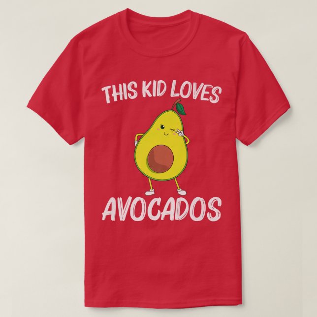 Funny Avocado Gift För barn Boys Girls Healthy Des T Shirt (Design framsida)