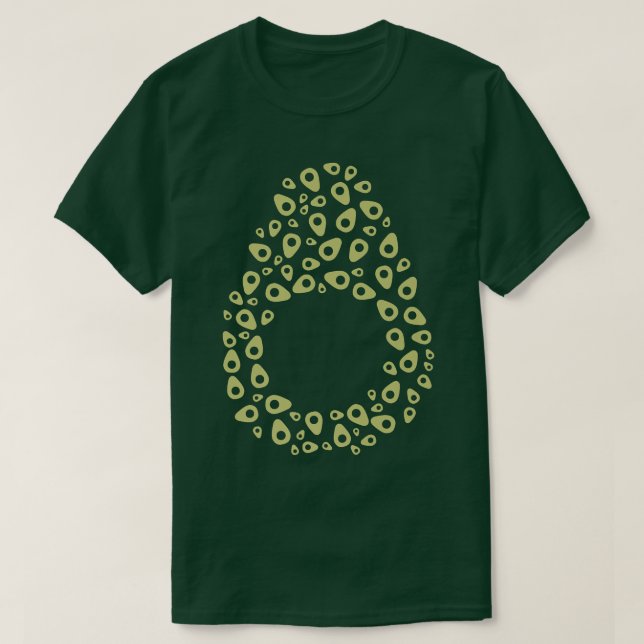 Funny Avocado mönster T Shirt (Design framsida)