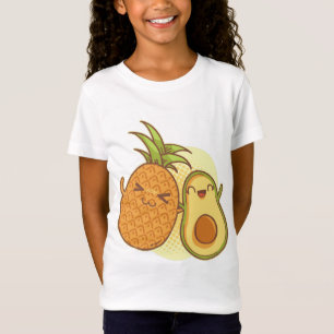Funny Avocado Pineapple Best Friends BFF Kawaii T Shirt